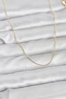 CM 14K Gold Renk İnce Top Zincirli 60 cm Kadın Kolye 5886