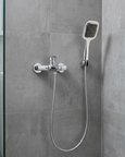 Siyah Duş Seti El Duşu Başlığı Spiral Hortum Dayanıklı Banyo Duş Aksesuarı