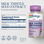 SOLARAY Milk Thistle Phytosome with Artichoke Dandelion and Ginger Liver 60 Caps