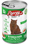 Energy Somonlu Kısırlaştırılmış Yaş Konserve Kedi Maması 400 Gram - 12 Adet