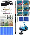 Yek Outdoor Hazır Tekne Oltası Seti Shimano Kamış Sonora Boat Quiver 1,50m 50-150g 2pc&Kendo Ocean Cast 5000 Olta Makinesi