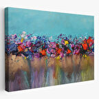 Renkli Akrilik Boyalar Akma Anı Dekoratif Kanvas Tablo, Duvar Dekoru 5048