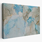 Mürekkep ve Alkol ile Mermer Deseni Dekoratif Kanvas Tablo, Duvar Dekoru 5049