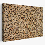 Odunlar ve Kütükler Dekoratif Kanvas Tablo, Duvar Dekoru 5077