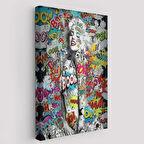 Marilyn Monroe, Graffiti Dekoratif Kanvas Tablo, Duvar Dekoru 5307