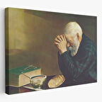 Dua Eden Adam ve Ekmek, Enstrom Grace Dekoratif Kanvas Tablo, Duvar Dekoru 5393