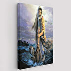 İsa Peteri Kurtarıyor Dekoratif Kanvas Tablo, Duvar Dekoru 6092