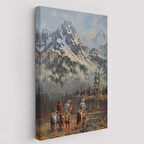 Amerikan Kovboylar Dekoratif Kanvas Tablo, Duvar Dekoru 6149