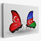 Türkiye ve Azerbaycan Dekoratif Kanvas Tablo, Duvar Dekoru 6501