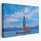 Kız Kulesi Manzarası Dekoratif Kanvas Tablo, Duvar Dekoru 6513