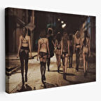 Street Women Sokak Kadınları Dekoratif Kanvas Tablo, Duvar Dekoru 6554