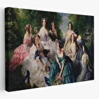 Leydileri ile İmparatoriçe Eugenie Dekoratif Kanvas Tablo, Duvar Dekoru 6570