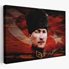 Ulu Önder Atatürk Dekoratif Kanvas Tablo, Duvar Dekoru 6632