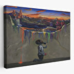 Renklerin Ahengi Sürreal Dekoratif Kanvas Tablo, Duvar Dekoru 6640