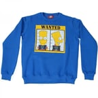 The Simpsons Bart Wanted Sweatshirt Mavi