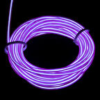 EL Wire Neon İp Led - Mor (3m) Standart