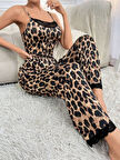 SUPPLİERBY Kadın Ip Askılı Yakası Dantelli Bluz Ve Pijama Sandy Ikili Takım