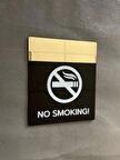 Siyah Parlak&Gold Seri Sigara İçilmez No Smokıng Uyarı Levhası