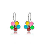 Supertrend Gümüş Sallantılı Çiçek Çocuk Küpesi