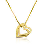 Supertrend Gümüş Gold Kişiye Özel Kalpler Kolye