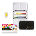 Supertrend Profesyonel Tablet Sulu Boya Seti 12 Renk Yarım Boy Metal Kutu