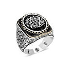 Supertrend Gümüş Süleyman Mührü Oval Erkek Yüzük