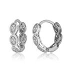 Supertrend Gümüş Zirkon Taşlı Halka Kadın Küpe