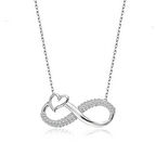 Supertrend Gümüş Kalpli Sonsuzluk Kadın Kolye