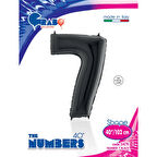 7 Rakam Supertrend Siyah Folyo Balon 40"