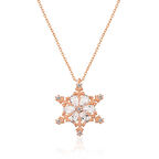 Supertrend ​gümüş Rose Kar Çiçeği Kadın Kolye