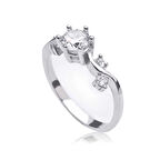 Supertrend Gümüş Tek Taş Kadın Yüzük