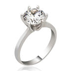 Supertrend Gümüş Tek Taş Kadın Yüzük