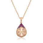 Supertrend Gümüş Rose Damla Çiçek Kadın Kolye