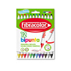 Supertrend Bipunta Kalın+İnce Çift Uçlu Keçeli Kalem 12 Renk