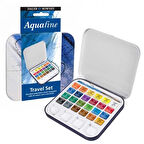 Supertrend Aquafine Travel Tablet Sulu Boya Seti 24 Renk Metal Kutu