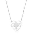 Supertrend Gümüş Kalp Çemberi Kadın Kolye