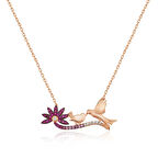 Supertrend ​gümüş Rose Anne Ve Yavru Kuş Kadın Kolye