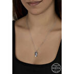 Supertrend ' Crystal Taşlı Baget Gümüş Kadın Kolye