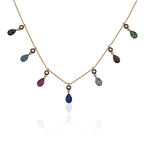 Supertrend Gümüş Rose Renkli Kadın Şans Kolyesi