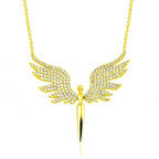 Supertrend Gümüş Gold Mikail Meleği Kadın Kolye