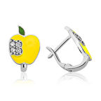 Supertrend ​gümüş Sarı Elma Çoçuk Küpesi