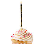 Zebra Desenli Siyah Doğum Günü Mumu