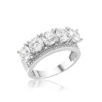 Supertrend Gümüş 5 Taş Kadın Yüzük