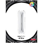 I Harf Gümüş Folyo Balon 40"