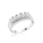 Supertrend Gümüş 5 Taş Kadın Yüzük