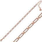 Supertrend Gümüş Rose Kare Taşlı Kadın Bileklik