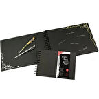 Supertrend Black Book Eskiz Çizim Defteri (Eskiz, Pastel, Scrapbook) 250 gr. A4 30 yaprak