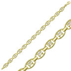 Supertrend Gümüş Gold Oval Su Yolu Kadın Bileklik