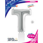 T Harf Supertrend Gümüş Folyo Balon 40"