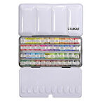 Supertrend Aquarell 1862 Profesyonel Tablet Sulu Boya Seti 48 Renk 1/2 Tablet Metal Kutu